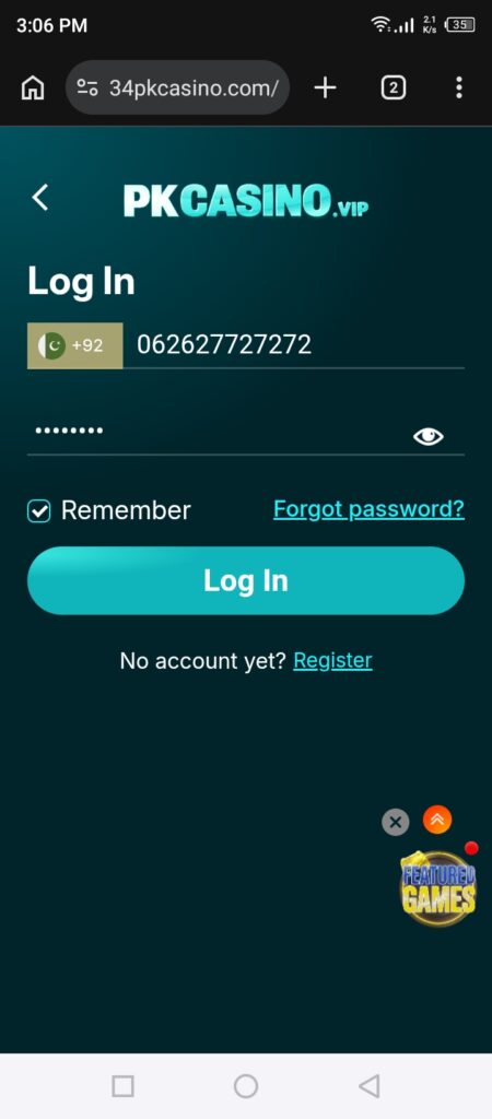 PKCasino Login